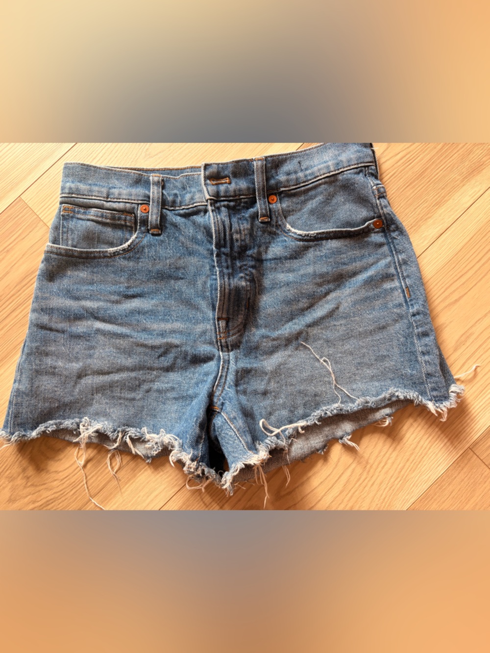 Madewell high rise short shorts Classic Frayed Denim Women’s Shorts - Blue